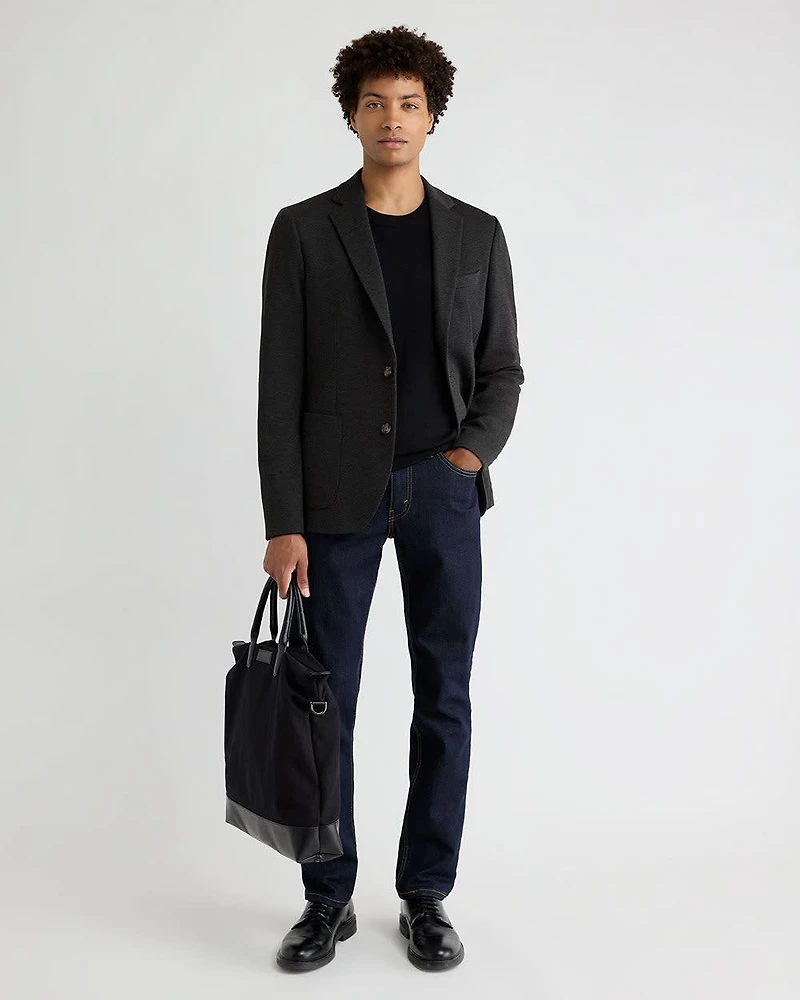 Slim-Fit Textured Knit Blazer