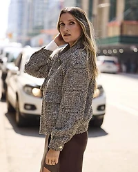 Tweed Bomber Jacket