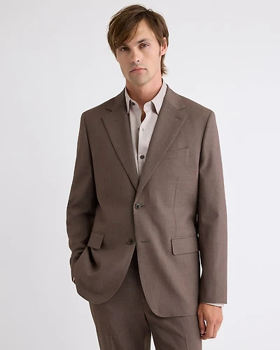 Tailored-Fit Taupe Suit Blazer