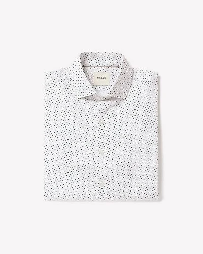 Slim-Fit Dress Shirt with Two-Tone Micro Geo Print