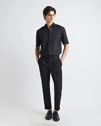 Pleated Tapered-Leg City Pant