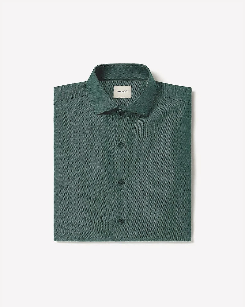 Tailored-Fit Two-Tone Dobby Dress Shirt