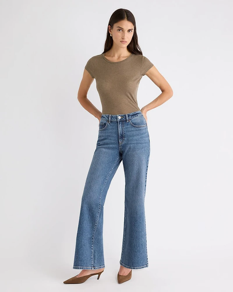 Long High-Rise Wide-Leg Jeans