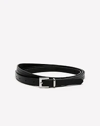 Double-Wrap Skinny Leather Belt