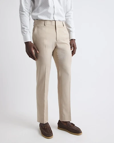 Pantalon de Complet Beige à Coupe Étroite