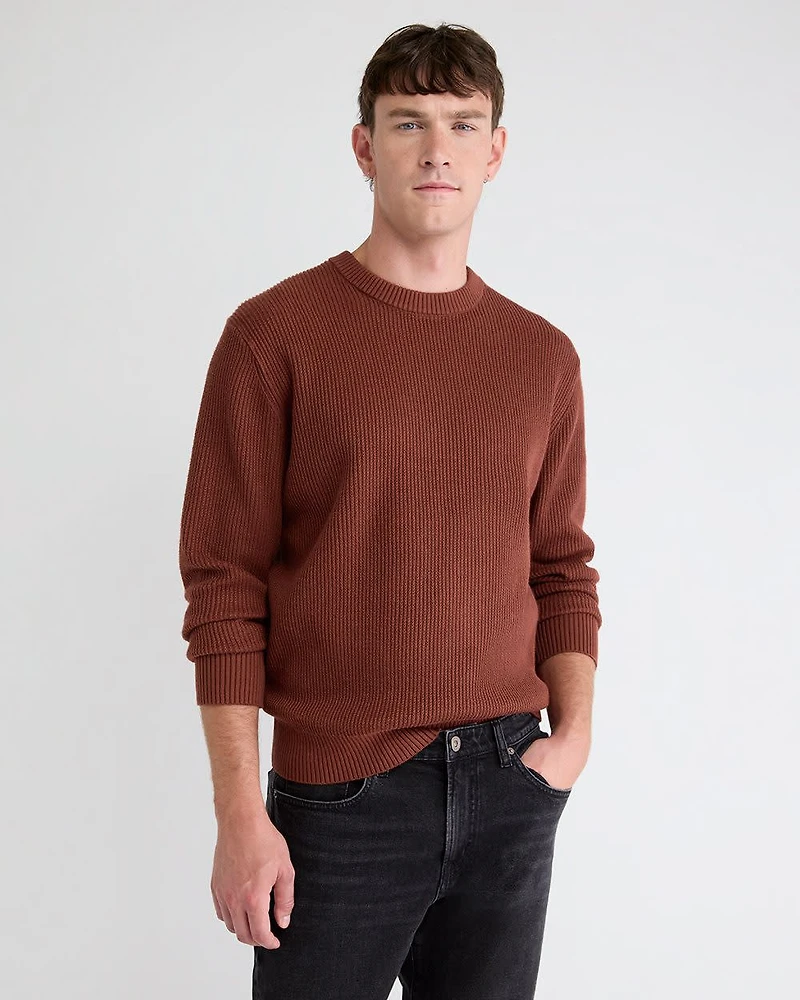 Cashmere-Blend Long-Sleeve Crew-Neck Sweater