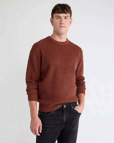 Cashmere-Blend Long-Sleeve Crew-Neck Sweater