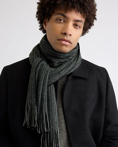Striped Scarf with Fringes