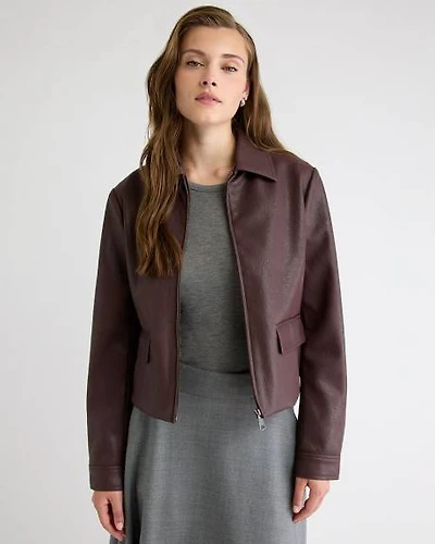 Veste Courte en Faux Cuir