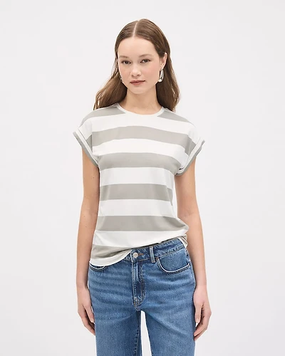 Classic-Fit Extended-Sleeve Crew-Neck Tee