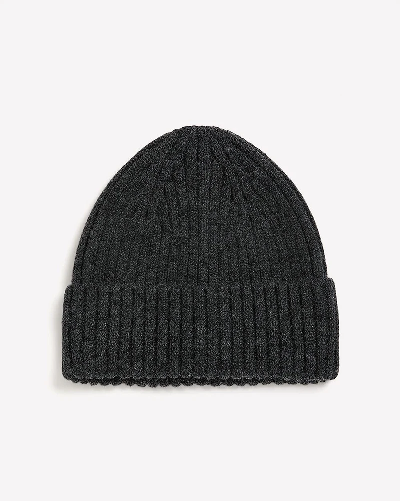 Ribbed Wool-Blend Beanie