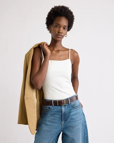 Camisole Moulante à Col Dégagé