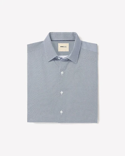 Slim-Fit Interlock-Cotton Dress Shirt