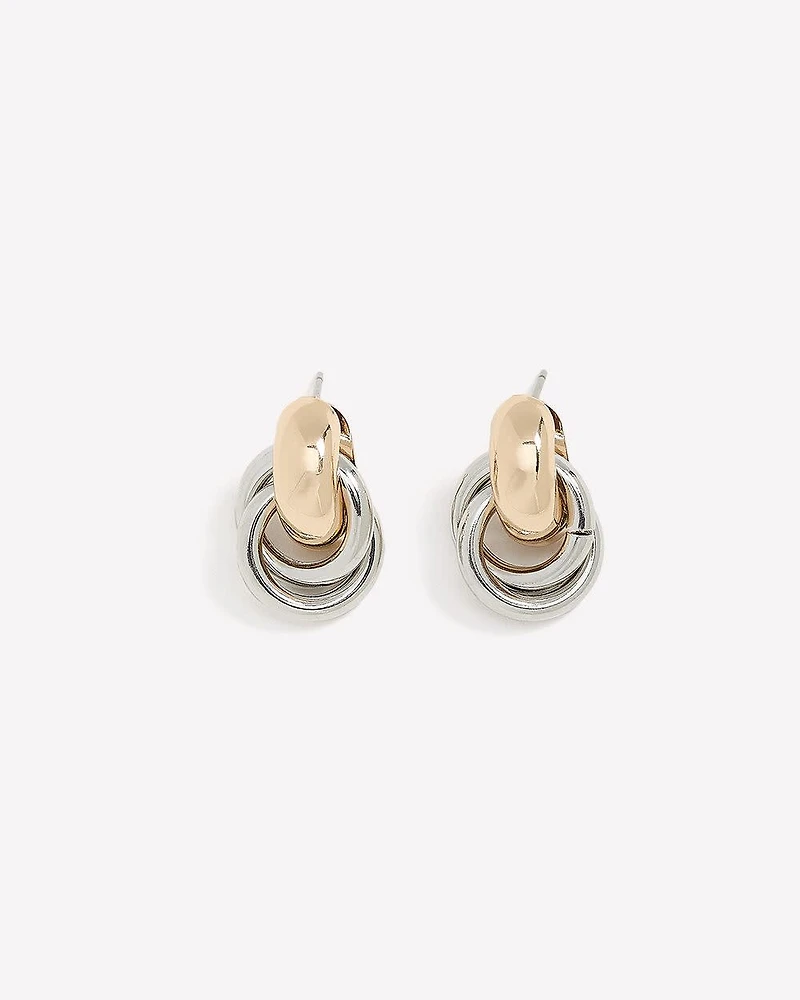Two-Tone Door-Knocker Earrings