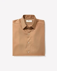 Slim-Fit Solid Twill Dress Shirt