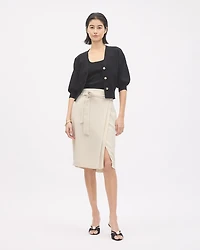 Satin Pencil Skirt