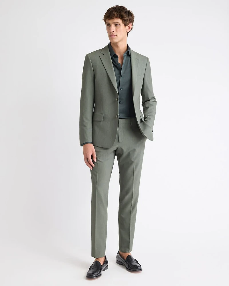 Slim-Fit Green Suit Pant