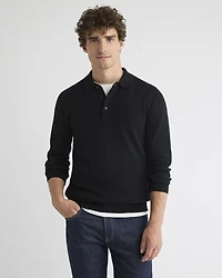Long-Sleeve Polo Sweater
