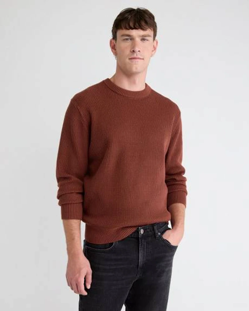 Cashmere-Blend Long-Sleeve Crew-Neck Sweater