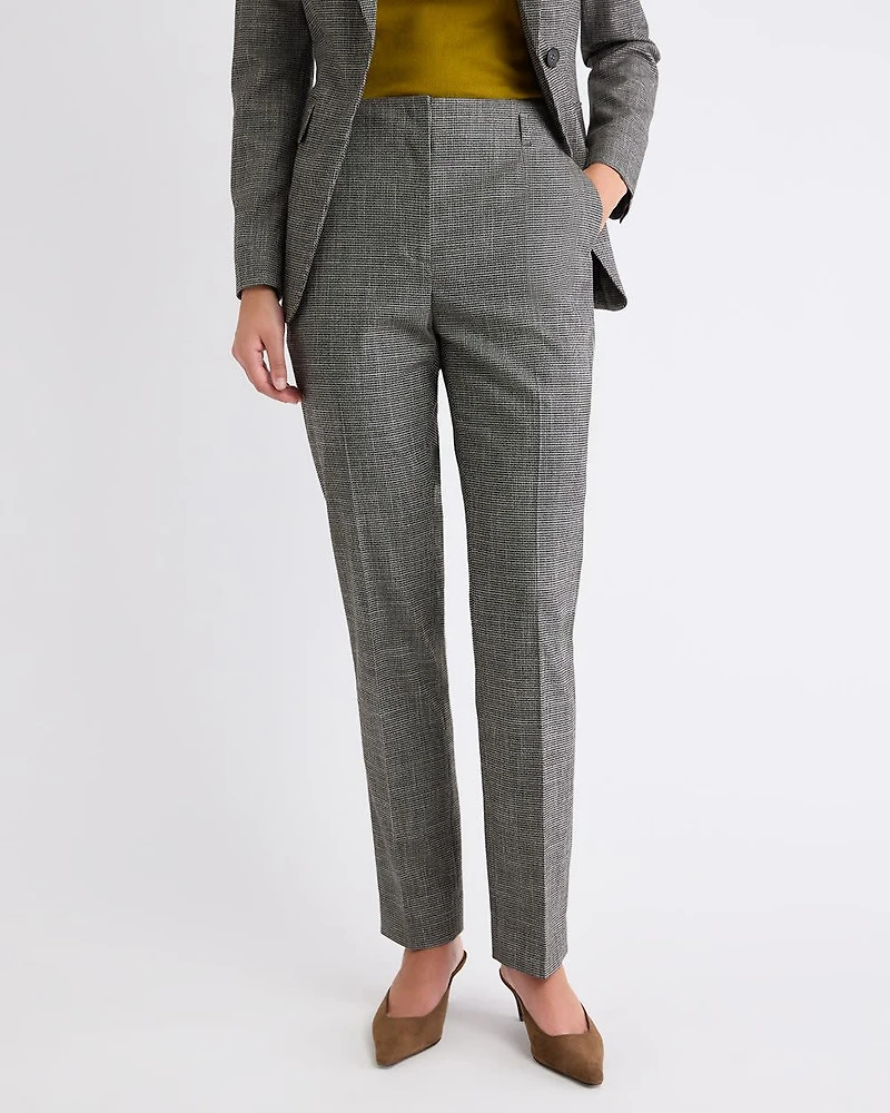 Pantalon à Jambe Étroite Pleine Longueur et Taille Haute