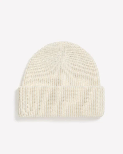 Wool-Blend Ribbed Beanie