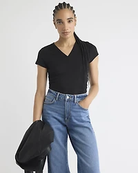 V-Neck Ribbed T-Shirt