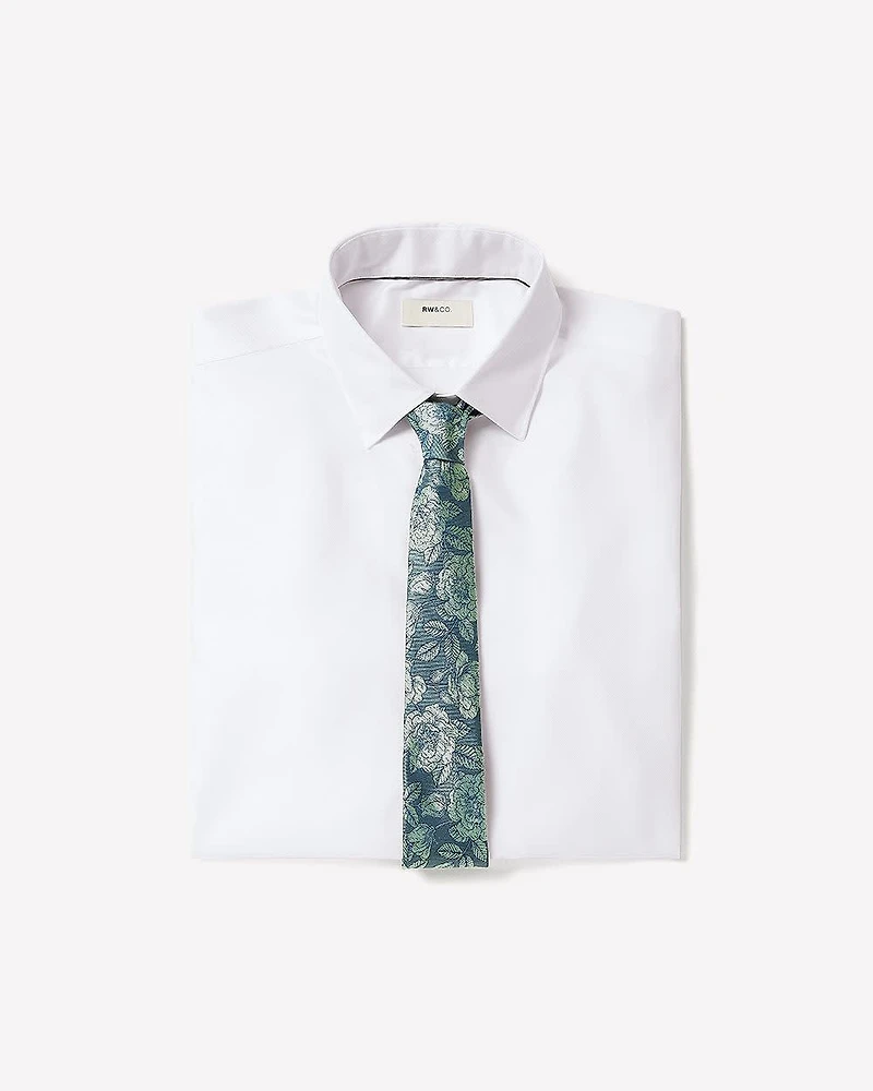 Slim-Fit Solid Supima (R) Cotton Twill Dress Shirt