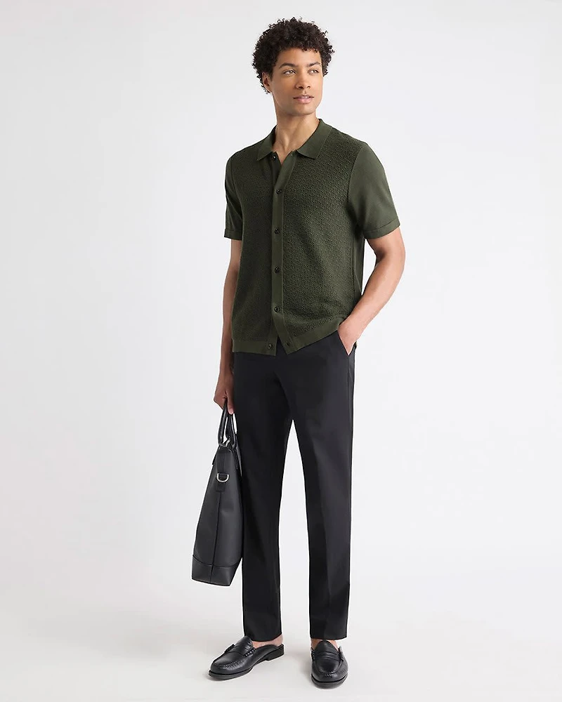 Black Slim-Fit Essential Pant