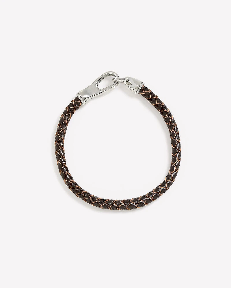 Braided Faux Leather Bracelet