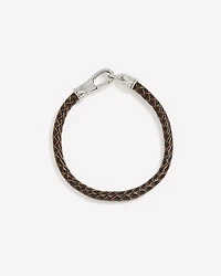 Braided Faux Leather Bracelet