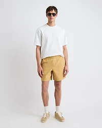 Short en Mélange de Coton à Taille Élastique