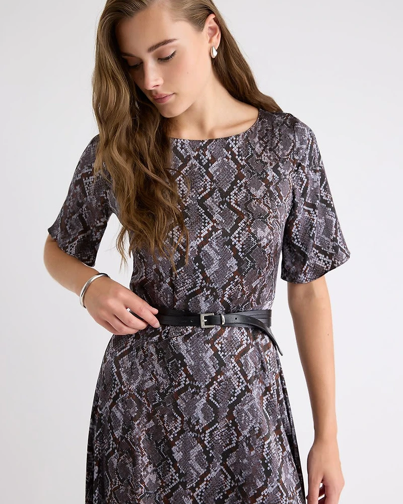 Double-Wrap Skinny Leather Belt