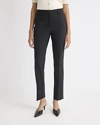 Pantalon Indispensable Cheville Coupe Courbes Noir à Jambe Étroite et Taille Mi-Haute
