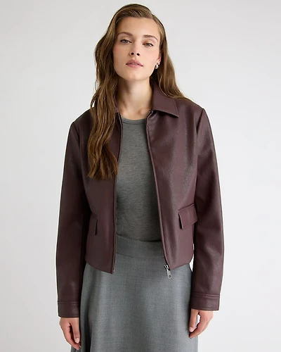 Veste Courte en Faux Cuir