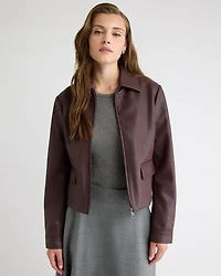 Short Faux Leather Jacket