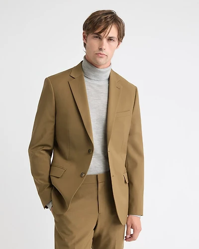 Slim-Fit Wool Suit Blazer