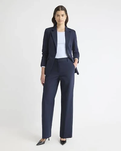 Pantalon Indispensable Signature à Jambe Large et Taille Haute