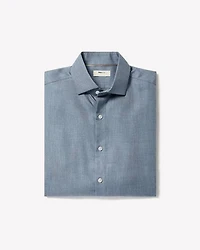 Chemise Habillée en Lyocell Chiné à Coupe Ajustée