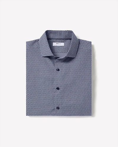 Regular-Fit Dress Shirt with Micro Geo Print