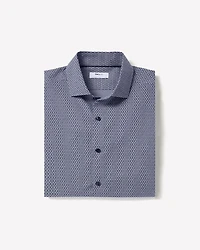 Regular-Fit Dress Shirt with Micro Geo Print