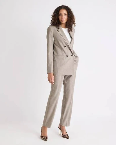 Taupe Tapered-Leg High-Rise Ankle Pant