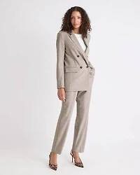 Taupe Tapered-Leg High-Rise Ankle Pant