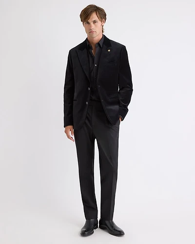 Slim-Fit Velvet Suit Blazer