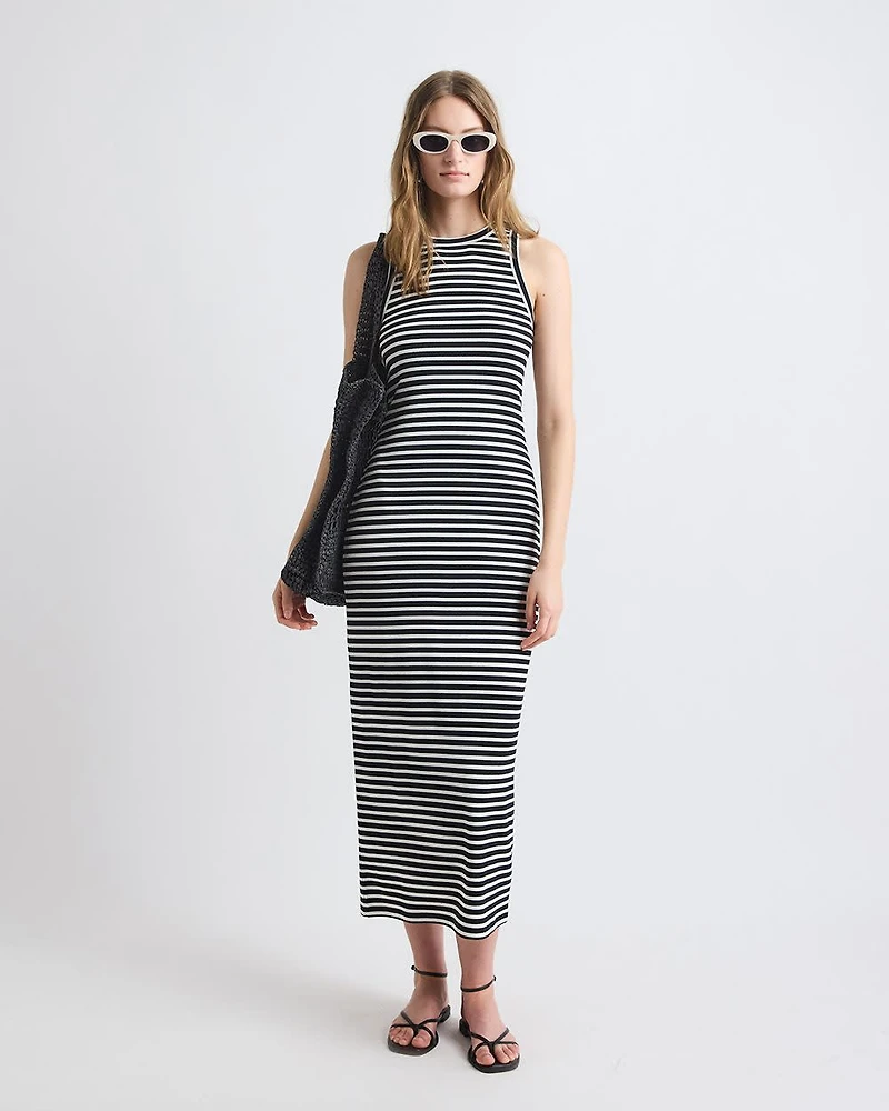 Sleeveless Ribbed Midi Dress