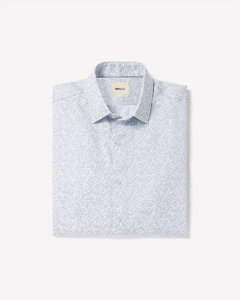 Tailored-Fit Dress Shirt with Floral Pattern