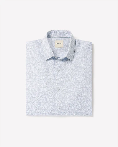 Tailored-Fit Dress Shirt with Floral Pattern