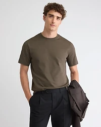 Solid Interlock Cotton Crew-Neck Tee