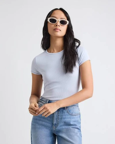 Crew-Neck Ribbed T-Shirt