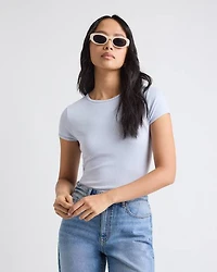 Crew-Neck Ribbed T-Shirt
