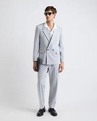 Relaxed-Fit Light Grey Suit Pant